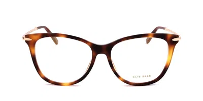 Elie Saab Es 071 Women's Glasses, Tortoiseshell, Size 53 In Brown