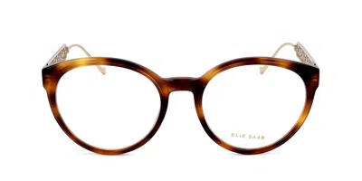 Elie Saab Es 075 Women's Glasses, Tortoiseshell, Size 51 In Brown