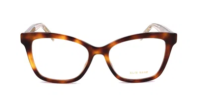 Elie Saab Es 083 086 Women's Glasses Tortoiseshell Size 52 - Free Lenses - Blue Light Block Available In Dark Tortoise