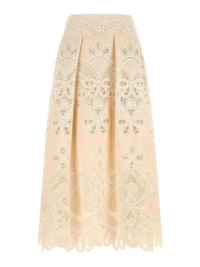 Elie Saab Falda Semilarga - Blanco