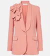 Elie Saab Floral-appliqué Blazer In Pink