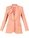 Elie Saab Floral-appliqué Blazer In Pink