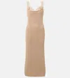 Elie Saab Floral-appliqué Mesh Gown In Beige