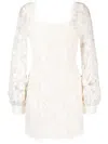 Elie Saab Floral Lace-embellished Minidress In White