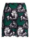 Elie Saab Macrame Mini Skirt In Green