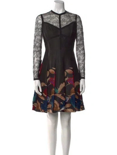 Pre-owned Elie Saab Floral Print Mini Dress