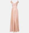 Elie Saab Robe Aus Seidenchiffon In Beige