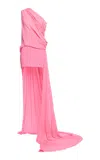 Elie Saab Georgette Short Dress In Pink