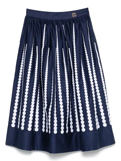 Elie Saab Kids' Gonna Lunga Con Ricamo In Blue