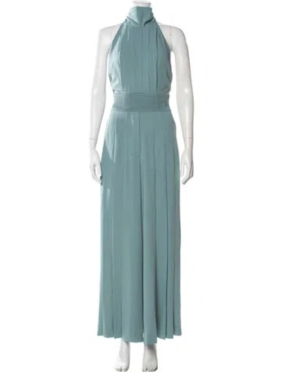 Pre-owned Elie Saab Halterneck Jumpsuit In Blue