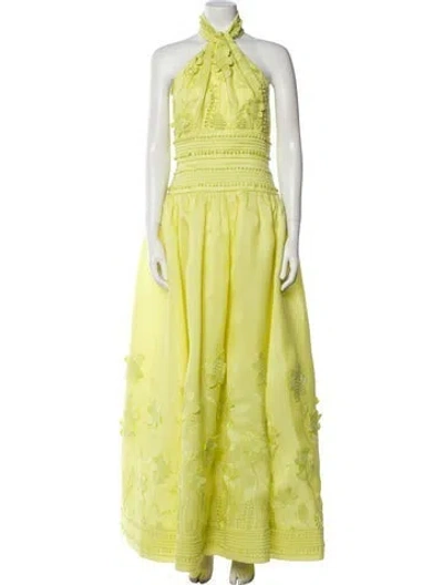 Pre-owned Elie Saab Halterneck Long Dress In Multi
