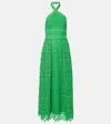 Elie Saab Halterneck Midi Dress In Green