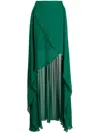 Elie Saab High-low Fly Away Skirt In Green