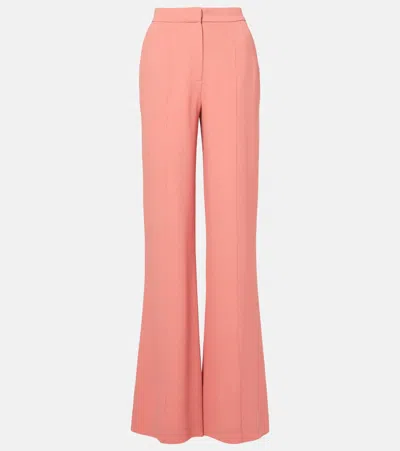 Elie Saab High-rise Cady Flared Pants In Pink