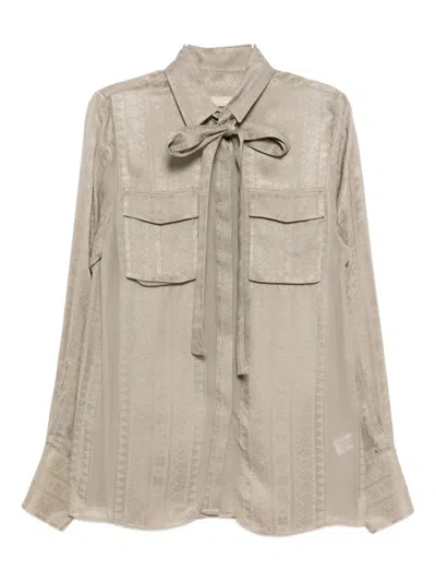 Elie Saab Jacquard Shirt In Gray