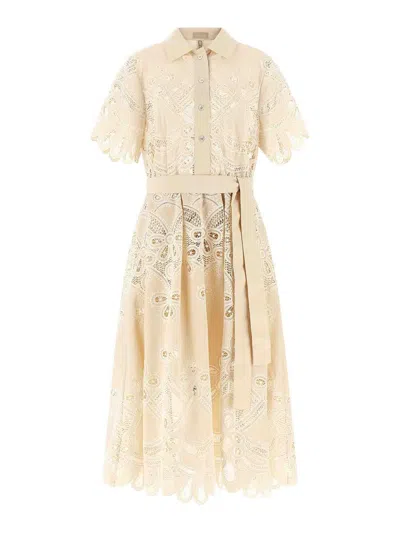 Elie Saab Jeans Acampanados - Blanco