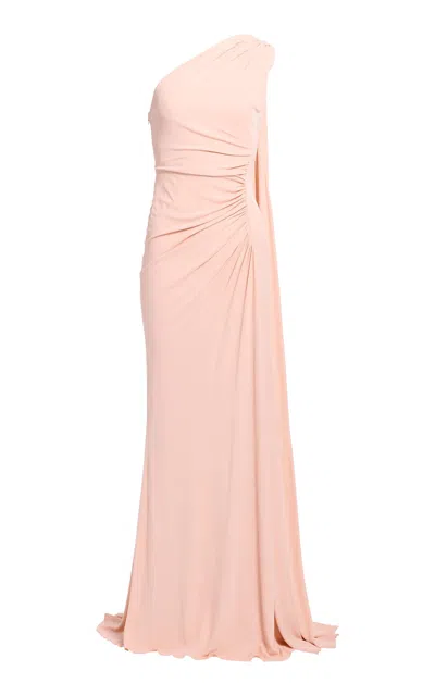 Elie Saab Jersey Long Dress In Pink