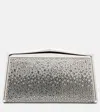 Elie Saab Jolie Suede Clutch With Swarovski Crystals In Silver