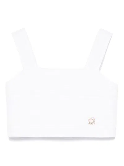 Elie Saab Junior Kids' Cropped Top In White