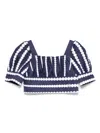 Elie Saab Junior Embroidered Top In Blue