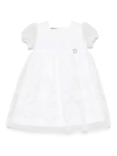 Elie Saab Junior Babies' Floral-embroidery Dress In White