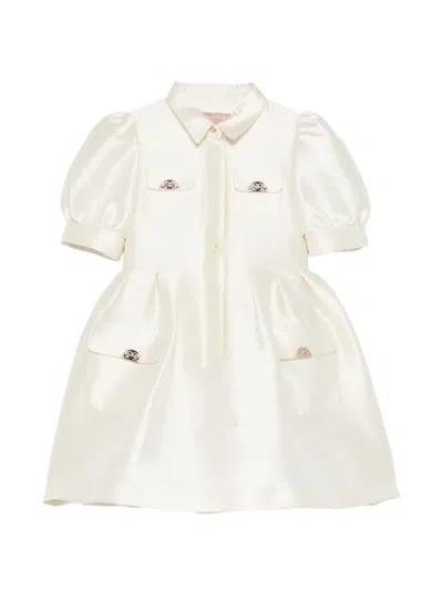 Elie Saab Junior Kids' Pocket Dress In Neutral