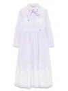 Elie Saab Junior Printed Striped Dress In 紫色