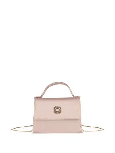 Elie Saab Junior Kids' Satin Shoulder Bag In Pink