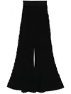 Shop Elie Saab Knitted Flared Trousers In 黑色