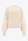 Elie Saab Knitted Sweater With Lace Inserts