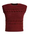 Elie Saab Crochet Crop Top Fireball Lilys Crochet In Red