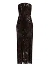 Elie Saab Lace-detail Maxi Dress In Black