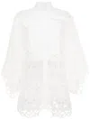 Elie Saab Lace Embroidered Cotton Shirt In Weiss