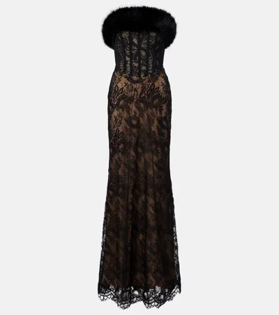 Elie Saab Lace Gown In Black