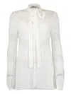 Elie Saab Lace-insert Crepe Shirt In White