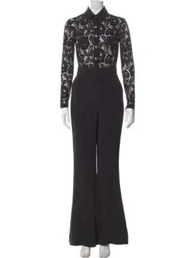 Pre-owned Elie Saab Lace Pattern Jumpsuit In Multi