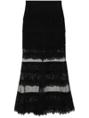 Elie Saab Lace Skirt In Black