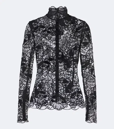 Elie Saab Lace Top In Black