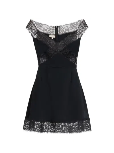 Elie Saab Lace-trim Off-the-shoulder Dress In Multi