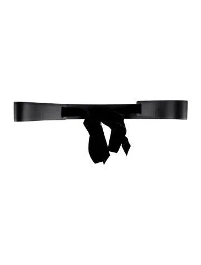 Pre-owned Elie Saab Leather Waist Belt In Black