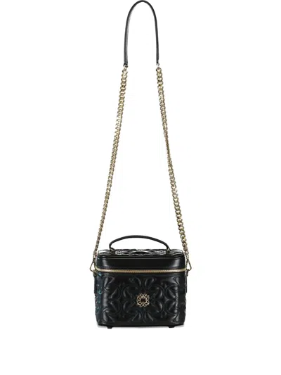 Elie Saab Logo-plaque Quilted Tote Bag In Black