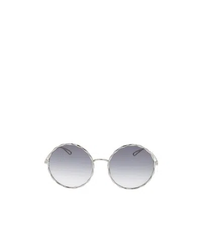 Elie Saab Logo Sunglasses In Gray
