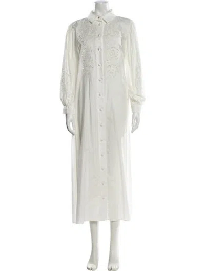 Pre-owned Elie Saab Long Dress In White