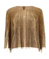 Elie Saab Long-sleeved Shirt In Goldandsilver