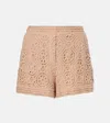 ELIE SAAB MACRAMÉ COTTON-BLEND SHORTS