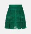 Elie Saab Macramé High-rise Miniskirt In Green