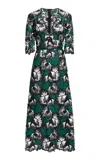 Elie Saab Macrame Midi Dress In Multi