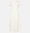 Elie Saab Macramé Midi Dress In White