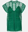 Elie Saab Macramé Top In Green