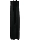Elie Saab Maxi Open-front Gilet In Black